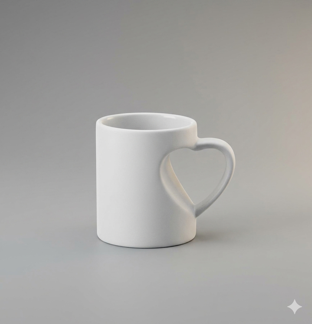 white inner heart handle mug white inner heart handle mug