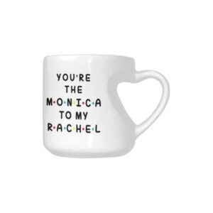 white inner heart handle mug